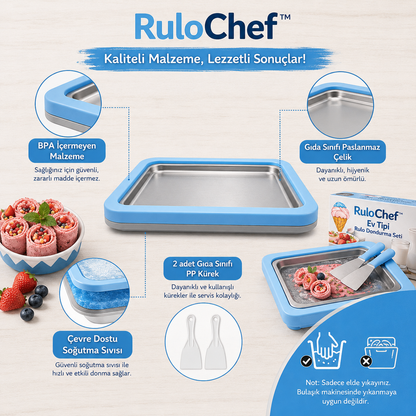 RULOCHEF™ Kore Tipi Rulo Dondurma Seti